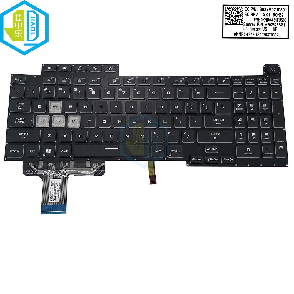 US Colorful RGB Backlit Keyboard For ASUS ROG Stirx G17 G713 G713Q G713QE G713QR 0KNR0-681FUS00 Lapt