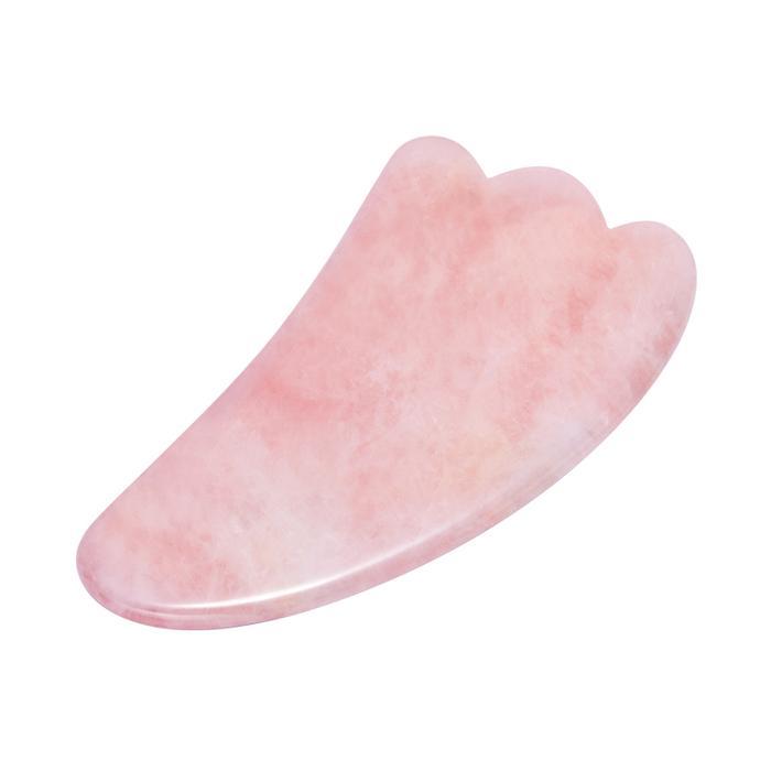 Gua Sha Wajah bentuk Claw - Gua Sha Original Batu Asli - Alat Pijat Wajah - Roze Quartz