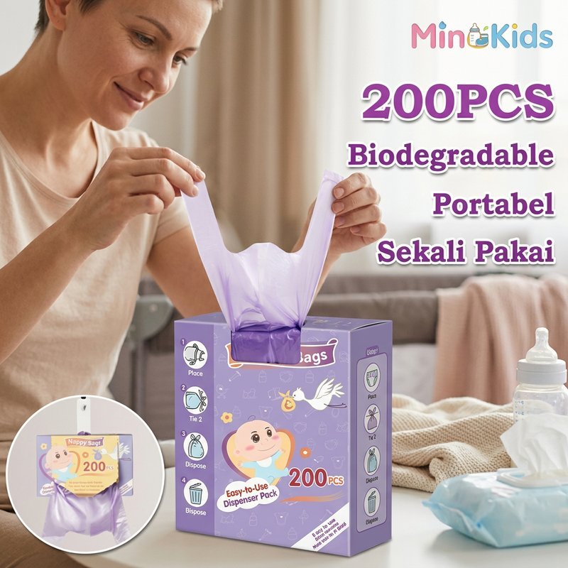 tas popok bayi wangi bedak bayi tutup bau mudah ikat multiguna dispenser praktis untuk perjalanan