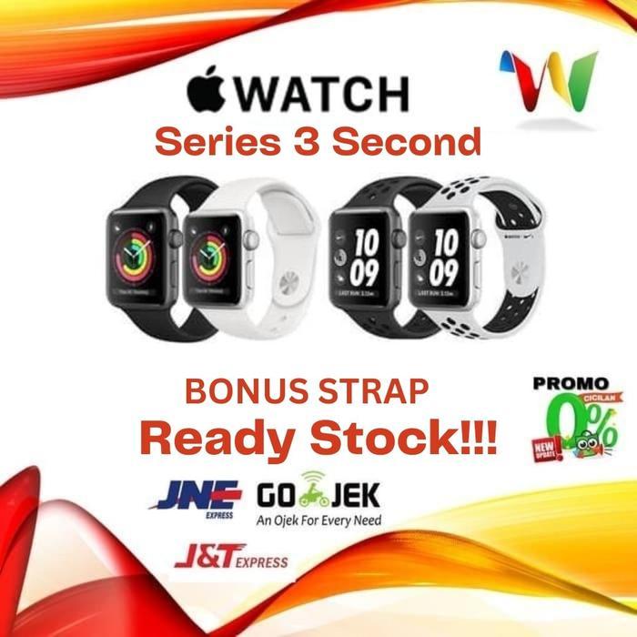 Apple Watch Series 3 38mm 42mm Second Fullset GPS iWatch Original S3 - 38MM