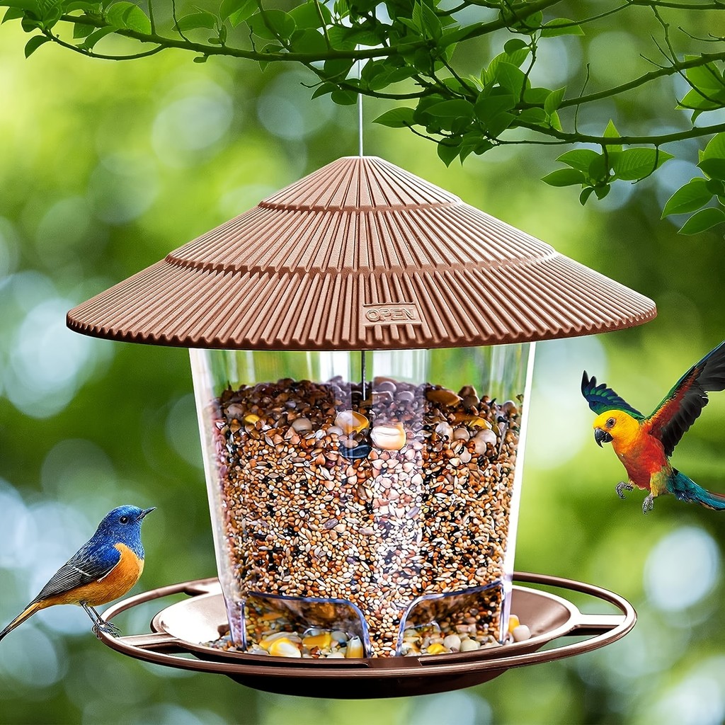 Outdoor Garden rd Hanging Bird Feeder, Garden Automatic Hummingbird Feeder, Wild Bird Feeder