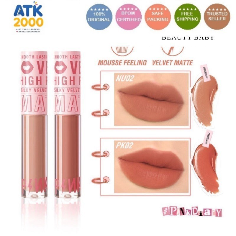PINKFLASH Silky Velvet Lip Cream - Waterproof Lasting Velvet Matte Lipstick - PINK FLASH - PF L04