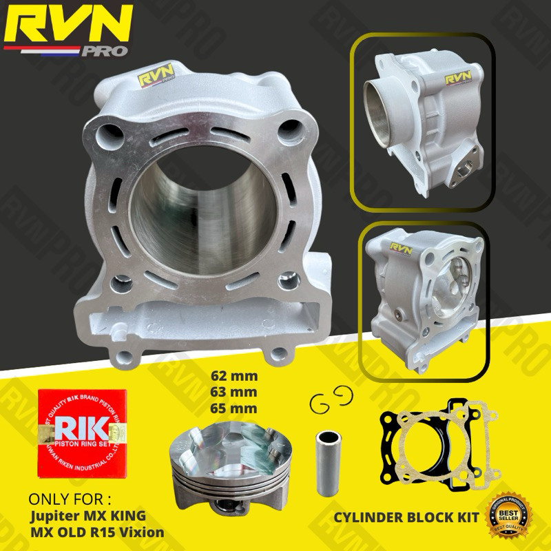BLOK SEHER BORING BORE UP JUPITER MX KING MX OLD R15 VIXION VXION 62 63 65 CERAMIC CERAMIK ORIGINAL 