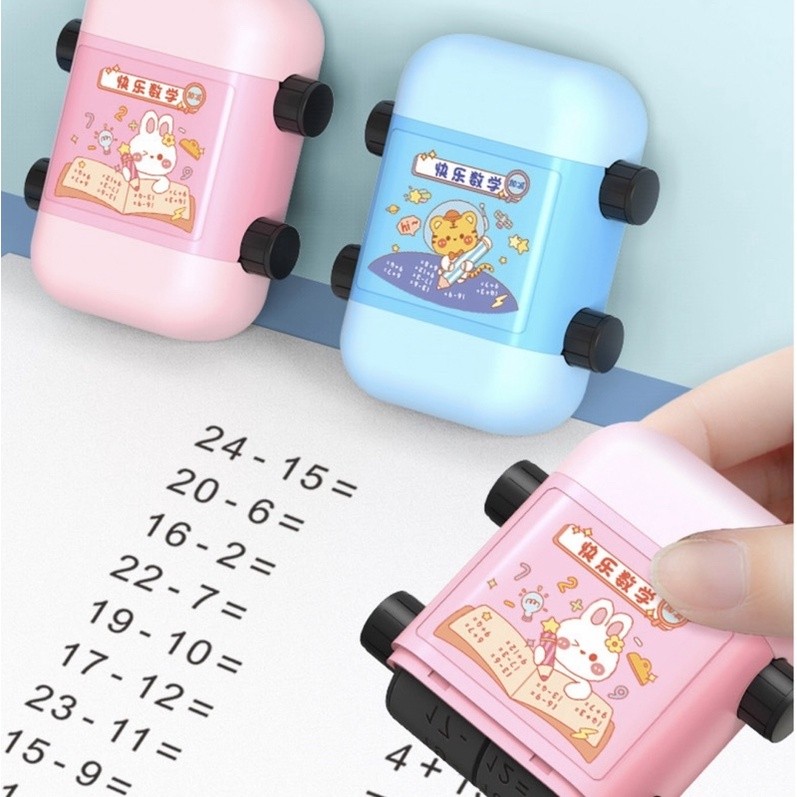 Littledaisyy Stempel Roller Matematika Anak / Stempel Rumus Digital Matematika Anak / Kumon Belajar 