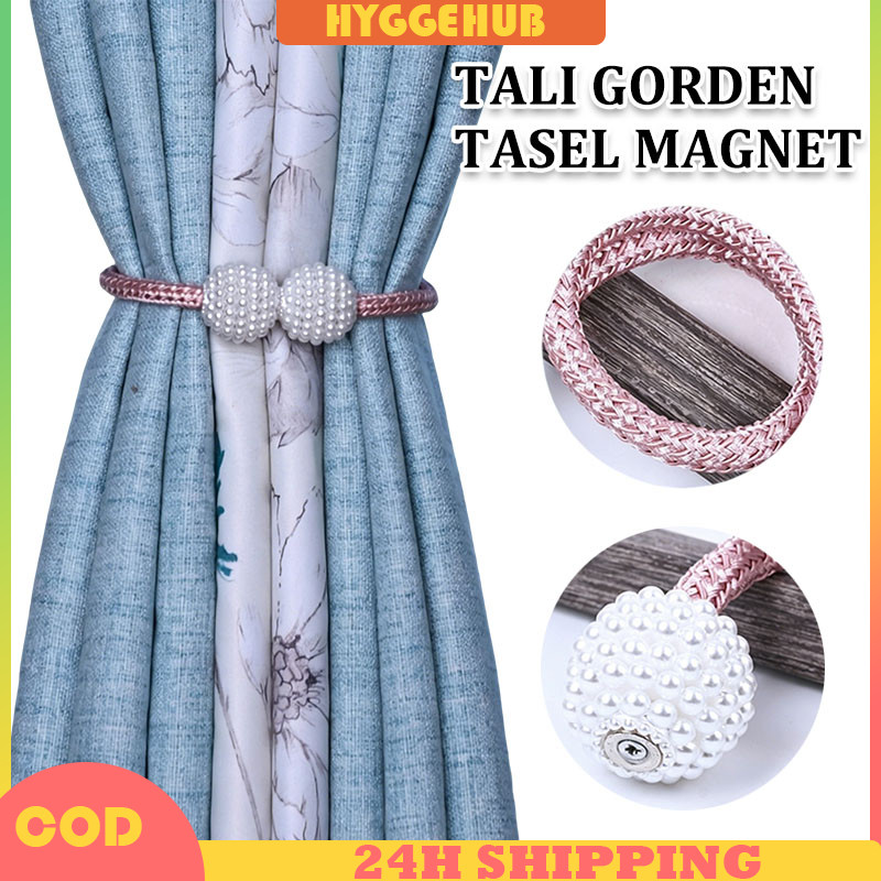 Tali Pengikat Gorden Magnet / Magnetic Curtain Ball 1 Pcs / Pengait Hordeng Murah / Dekorasi Rumah U