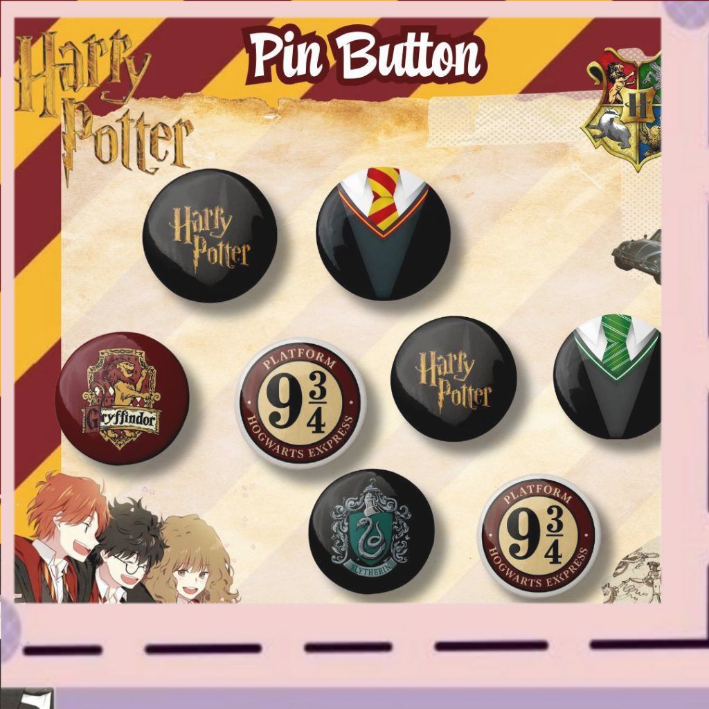 PROMOPIN BUTTON  HARRY POTTER / PIN AESTHETIC HARRY POTTER/ AKSESORIS PIN HARRY POTER