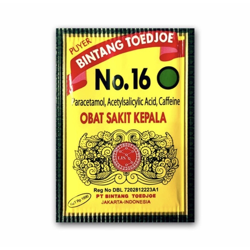 Puyer 16 bintang 7 12 sachet ( meredakan demam sakit kepala & gigi )