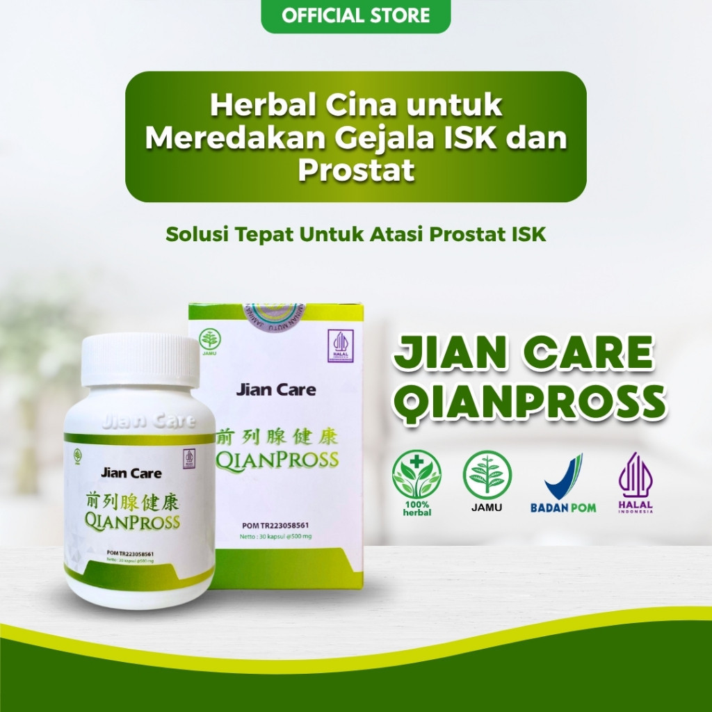 Jian Care Qianpross - Obat Herbal Cina untuk Meredakan Gejala ISK dan Prostat Terdaftar BPOM  COD By