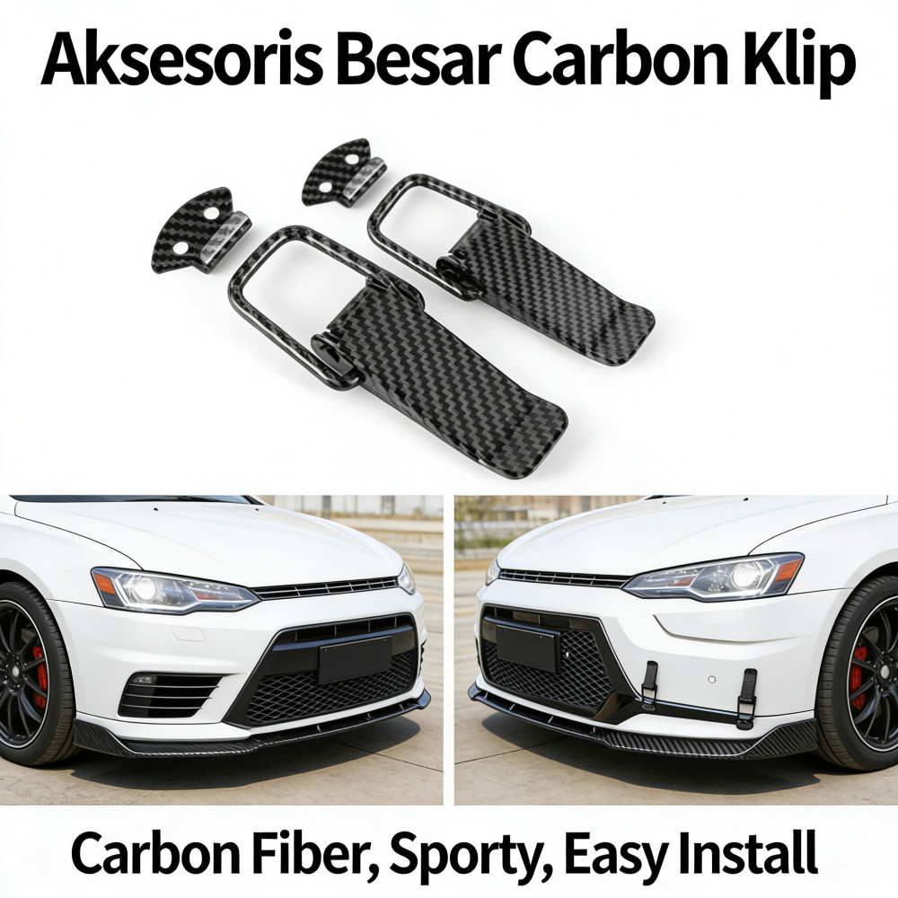 Set Klip Bumper Mobil Motor Aksesoris 2PCS Bumper Baut Besar Racing Carbon Body Klip Bumper Universa