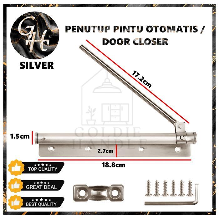 Penutup Pintu Otomatis Engsel Pintu Per Stang Door Closer Aluminium Door Closer Pintu Household - Si