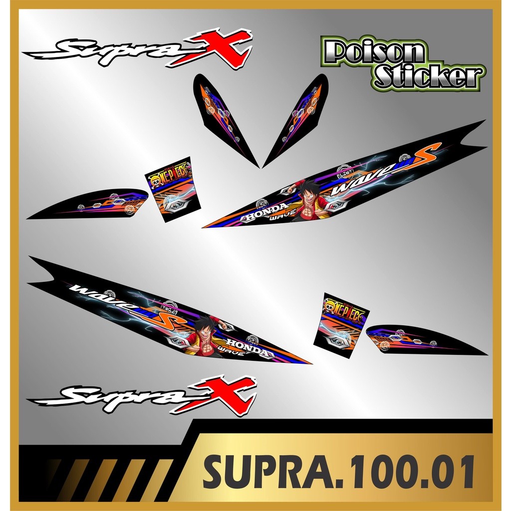 Stiker Striping SUPRA 100 Striping List HONDA SUPRA 100 code 01