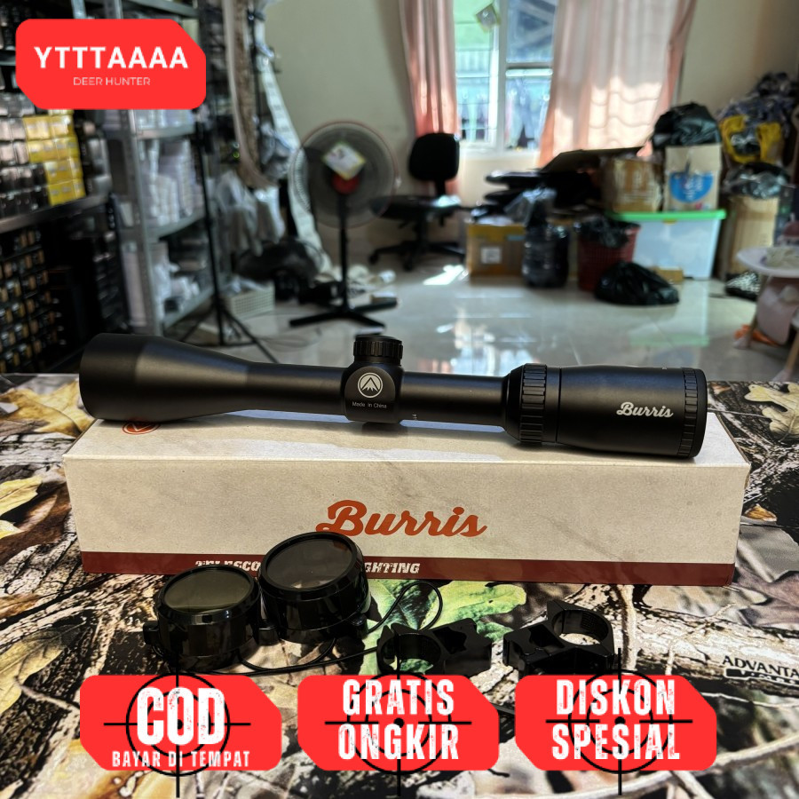 Teleskop Senapan Burris 3-9x40 – Reticle Duplex Tahan Getar