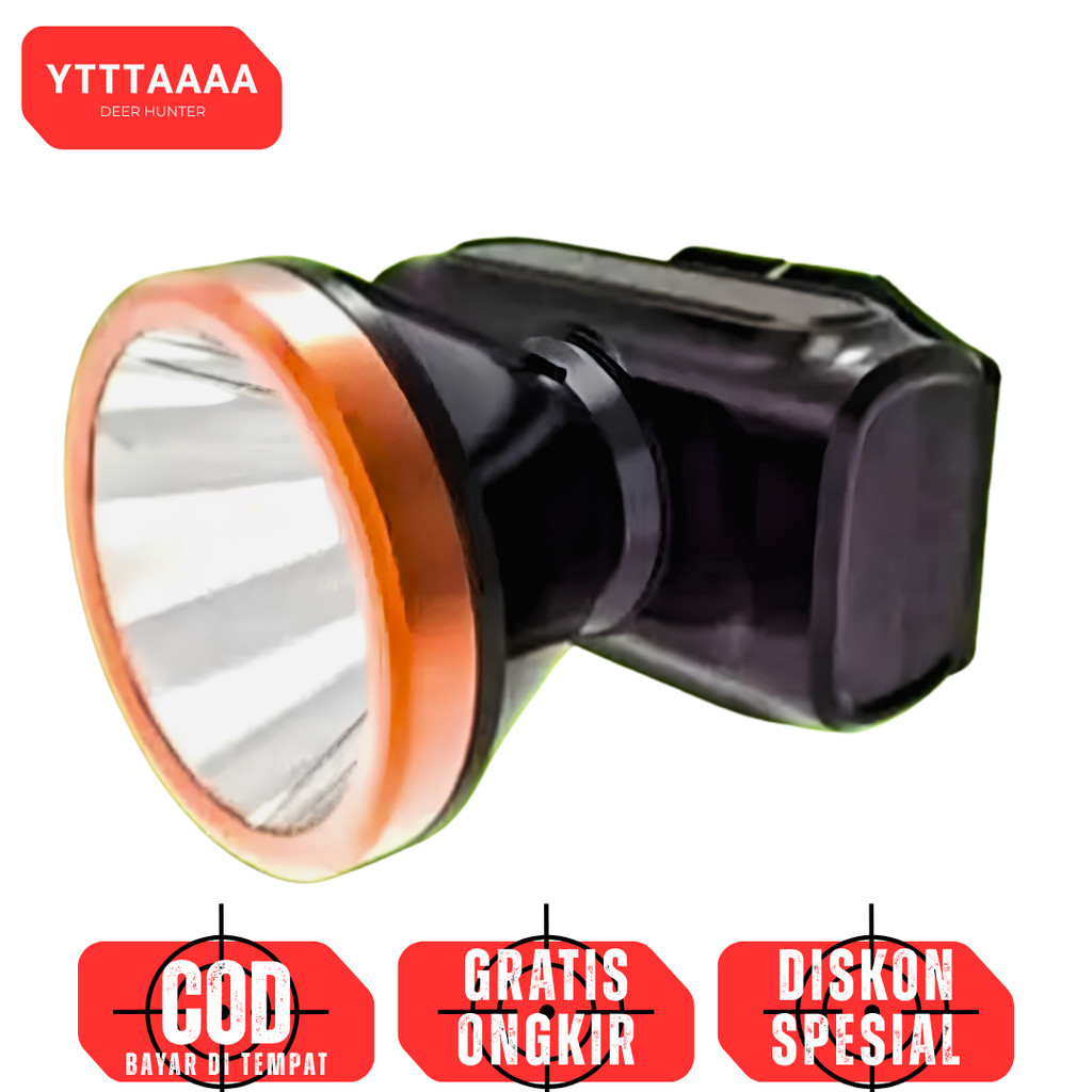 Senter Kepala Cahaya Kuning Putih 7 Watt Luby L 2829 K L Free Dc Lamp - Putih