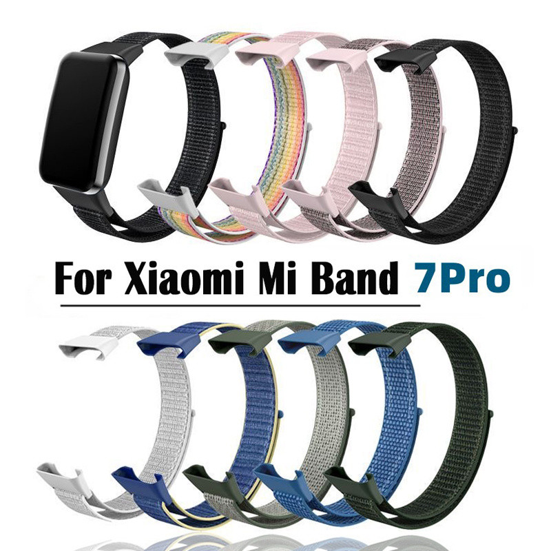 Strap For Xiaomi Mi Band 7 Pro Bracelet Nylon Braided Multicolor Sport Solo Loop Watchband For Mi ba