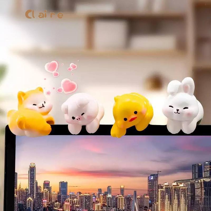 Car PC Monitor setup PC Animal Decoration / Dekorasi hiasan mobil desk setup pc / CH