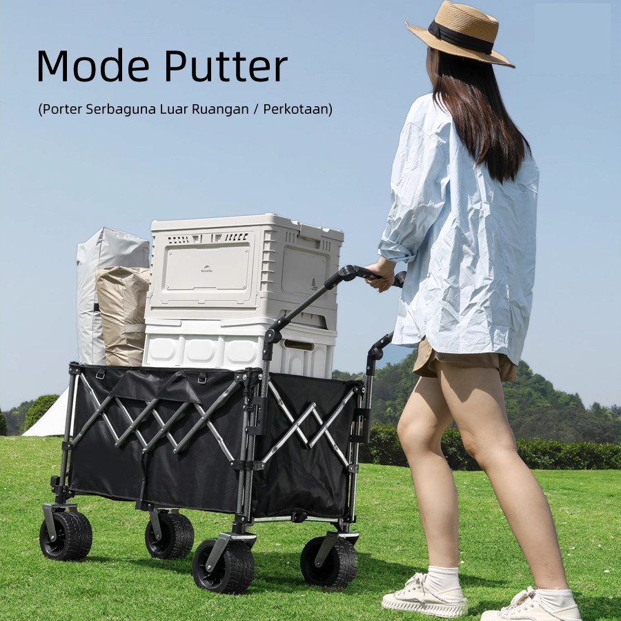 Troli Portabel Multifungsi Troli Lipat Roda 4 Outdoor / Troli Portable Outdoor Gerobak Modern Pantai