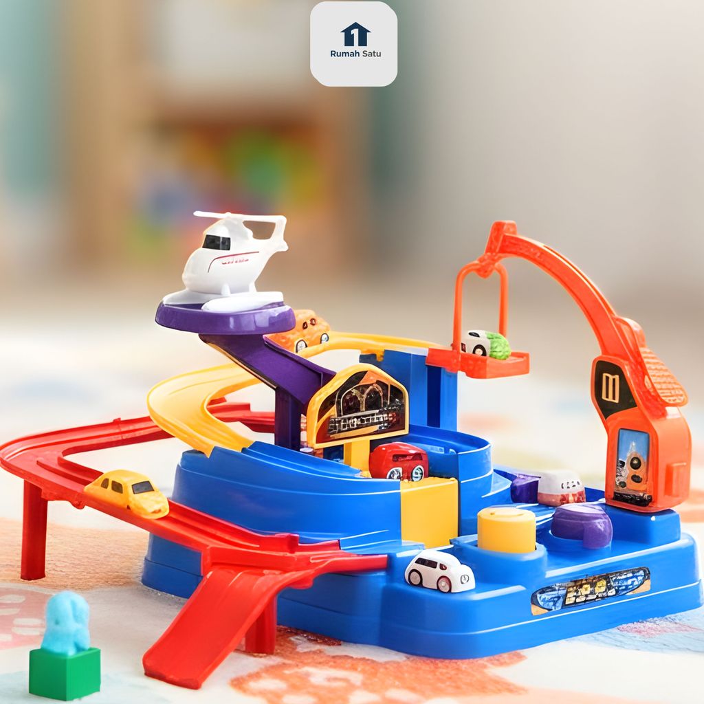 RUMAHSATU - Mainan Edukasi Anak Car Adventure Brain Game Parking Lot Car Track Big Car Adventure (LS