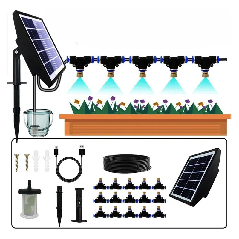 Solar Irrigation System for Garden Plant Automatic Drip Irrigation System DIY Garden Watering System