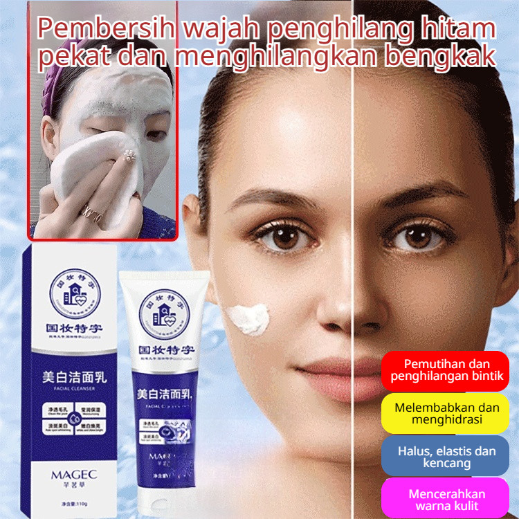 [Pemutih Wajah/Deep Clean/Kontrol Minyak] Sabun Cuci Wajah Niacinamide Anti Kusam/Sabun Cuci Muka De