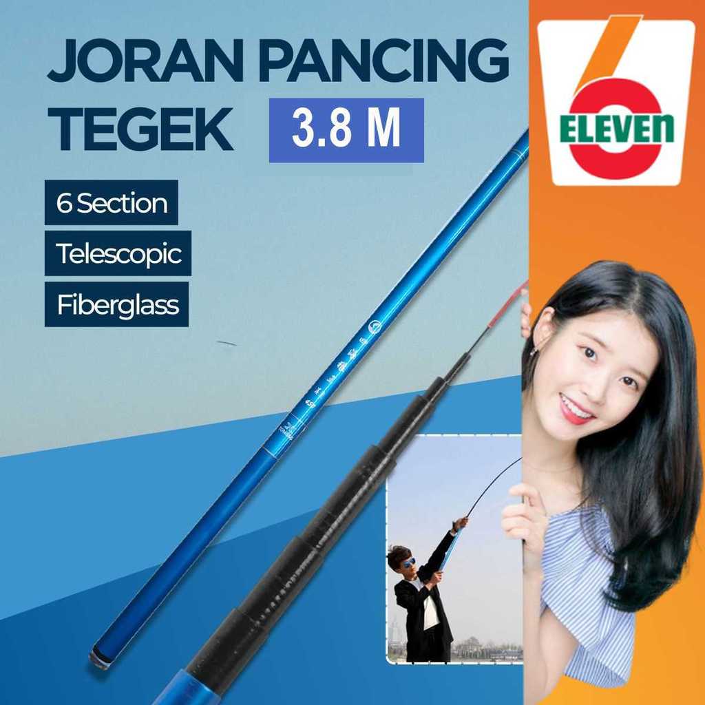 6ELEVEN - TOMENG Joran Pancing Pole Tegek Fiberglass Fishing Rod - JW380