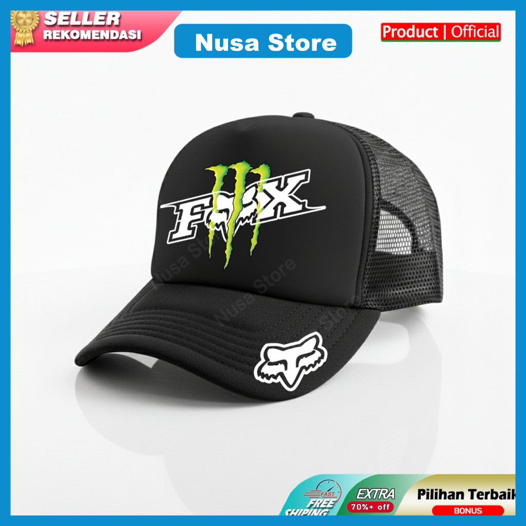 Topi Monster Fox Premium Kualitas Import || Topi Distro Pria Wanita Dewasa