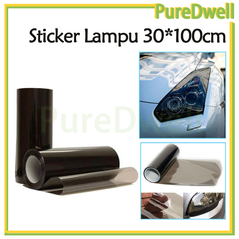 stiker lampu hybrid/30*100cm stiker lampu motor mobil /stiker lampu smoke hybrid.