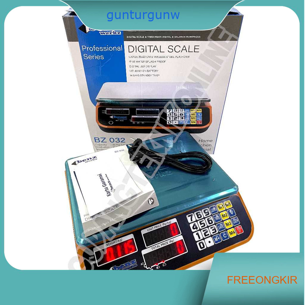 Benz Timbangan Duduk Digital 30Kg 032 BZ032/BZ6032 Timbangan Digital Benz 30 Kg Up to 40Kg