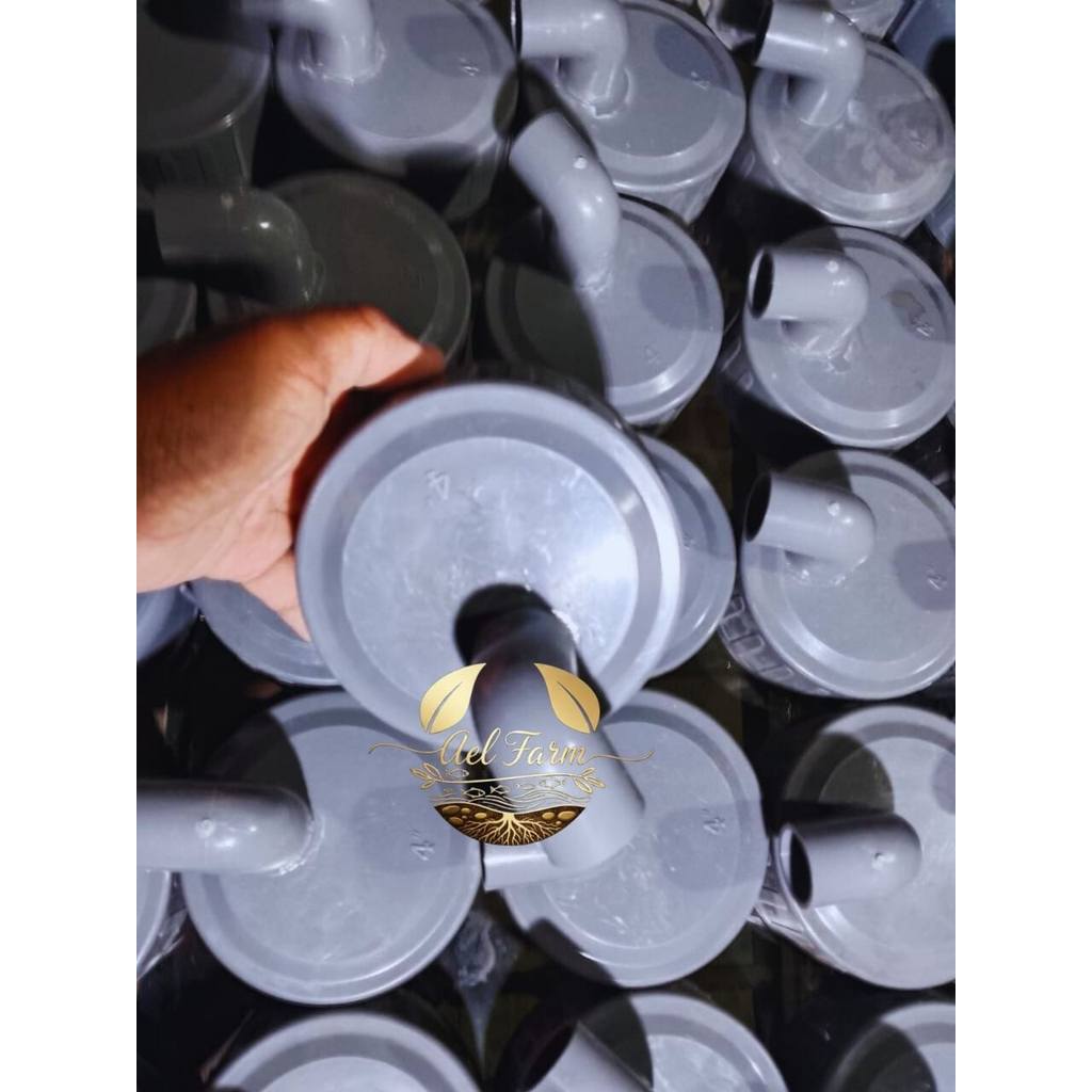 Ael - Green Farm - Tutup Pipa PVC 4 Inch Sirkulasi Knee 3/4 Inch Tutup Pipa PVC 4 Inch Custom Lubang