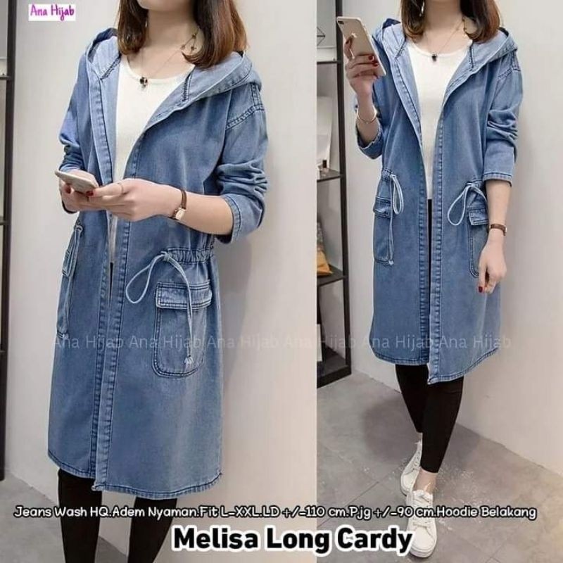 BRAKOTOP MELISA LONG CARDY CARDIGAN JEANS DENIM ORI BY ANA