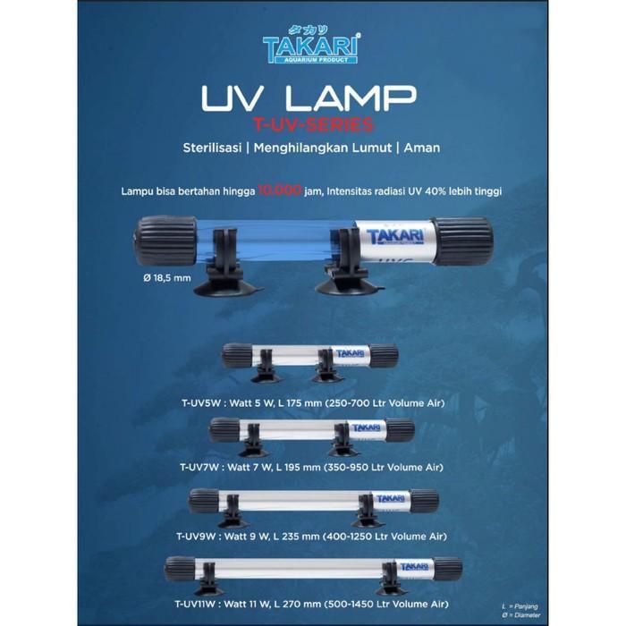 gamis836492 LAMPU UV ULTRAVIOLET AQUARIUM TAKARI 5 , 7 , 9 , 11 , 15 , 20 WATT - 5 W