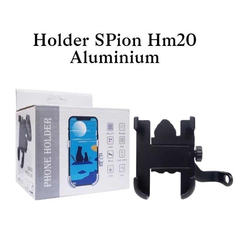 Holder Motor Besi HM20 SPION Phone Holder Besi Motor Alumunium