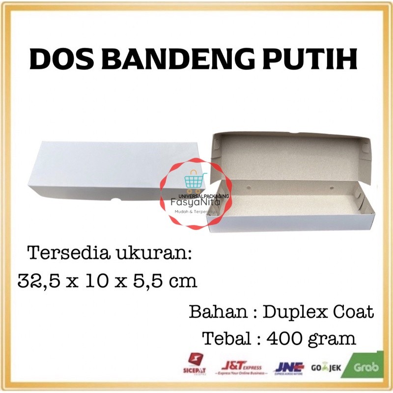 [ 10 PCS ] Dos DUPLEX BANDENG Polos | Kardus Kotak Box Hampers Dus Kue Ikan Bandeng - Fasyanita Onli