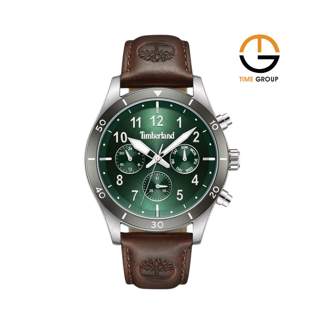 JAM TANGAN PRIA TIMBERLAND TDWGF0054702 CLASSIC WATCH LEATHER STRAP GREEN DIAL ORIGINAL