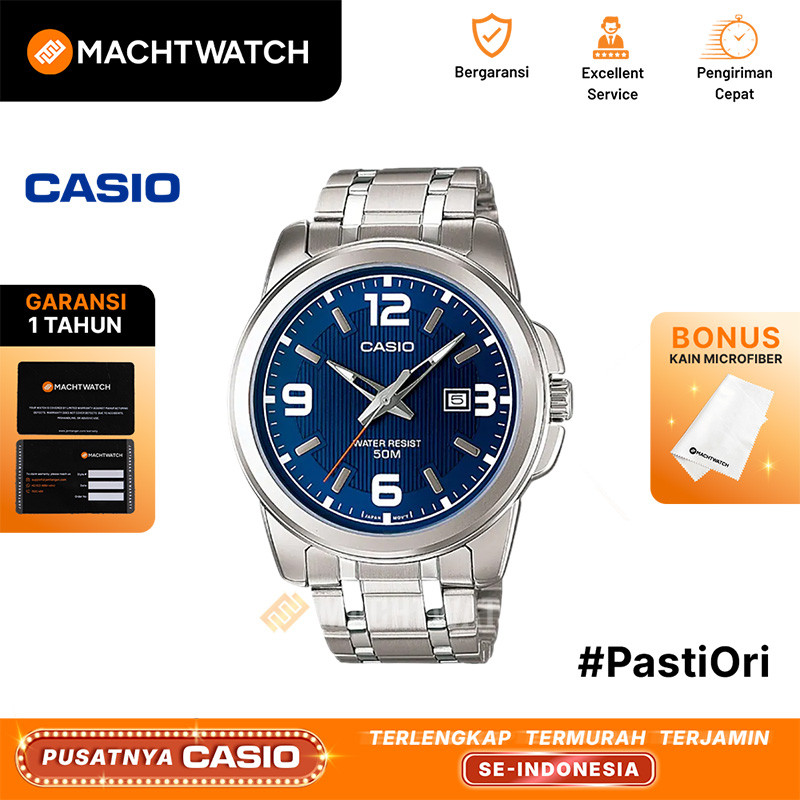 Jam Tangan Pria Analog Casio Standard MTP-1314D-2AVDF MTP1314 MTP-1314D Stainless Steel Strap