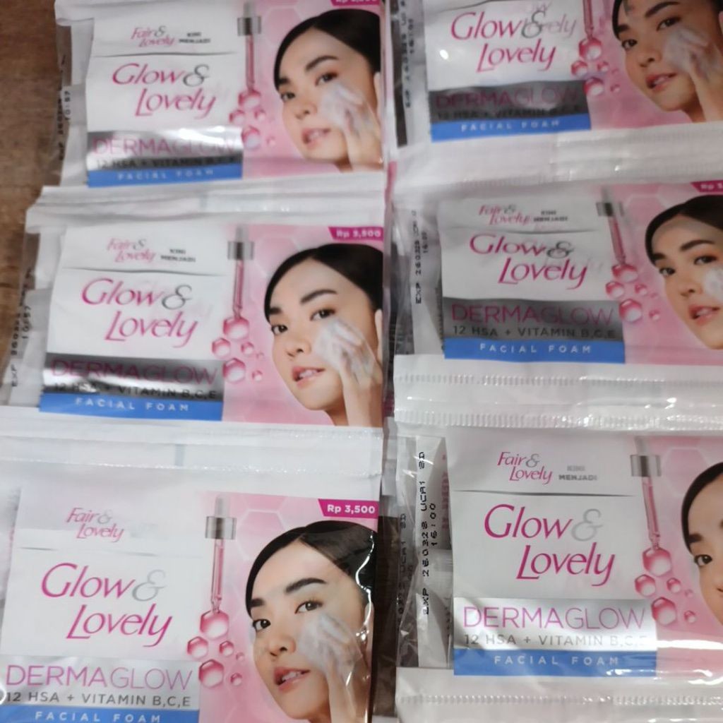 fair & lovely facial foam sachet 12 pcs / SABUN CUCI MUKA GLOW AND LOVELY