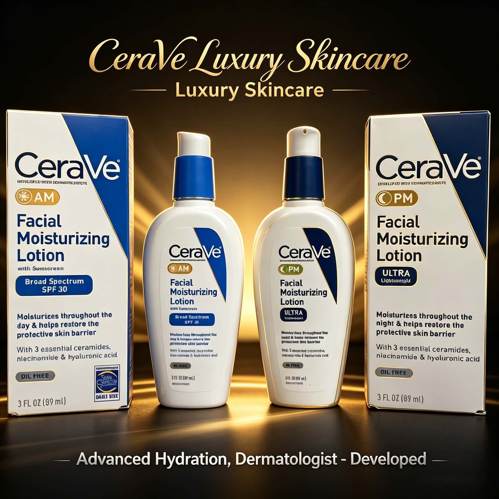 CeraVe AM/PM Moisturizing Lotion | Hydrate & Protect Skin | With Niacinamide & Ceramides | AM/PM Dai