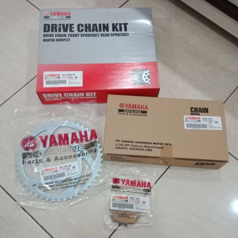 GEAR GIR RANTAI SET 2PK R15 R 15 V2 LAMA OLD XABRE ORIGINAL ORI ASLI YAMAHA YGP 2PK-WF01A-00