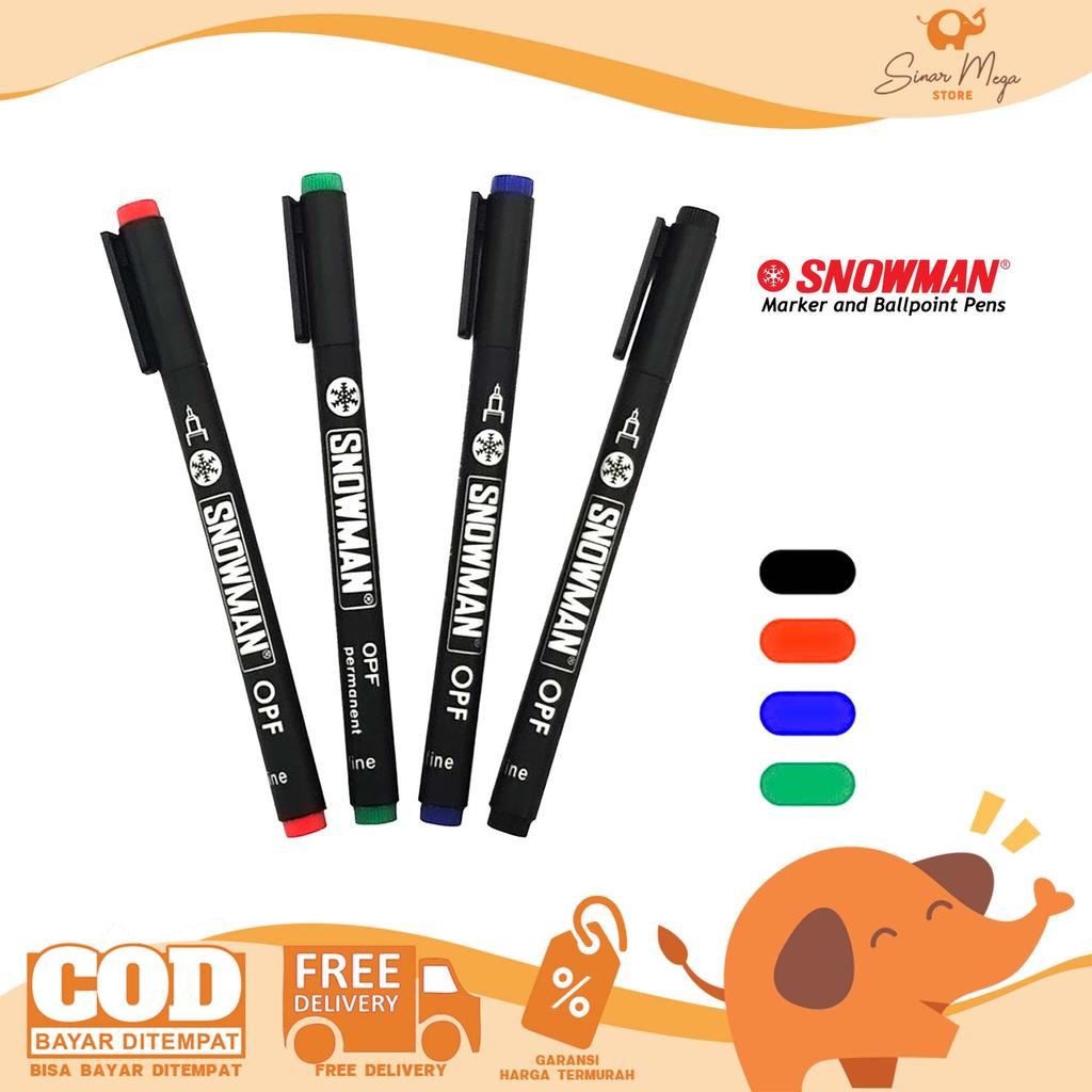 Snowman Permanent Marker / Spidol OHP F (Fine)