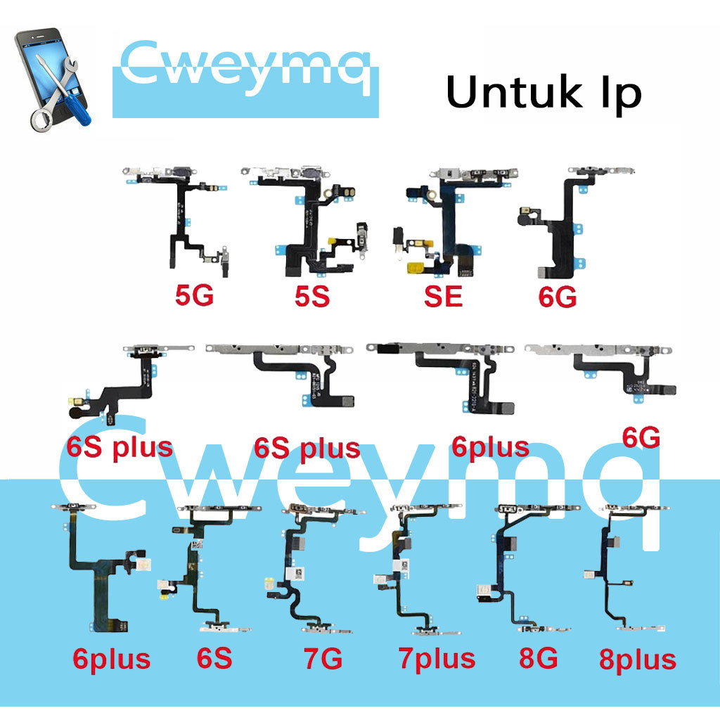 Power Flex Untuk iP 6 6s 7 8 Plus 5 5S SE 7G 8G daya pada mati kabel flex volume