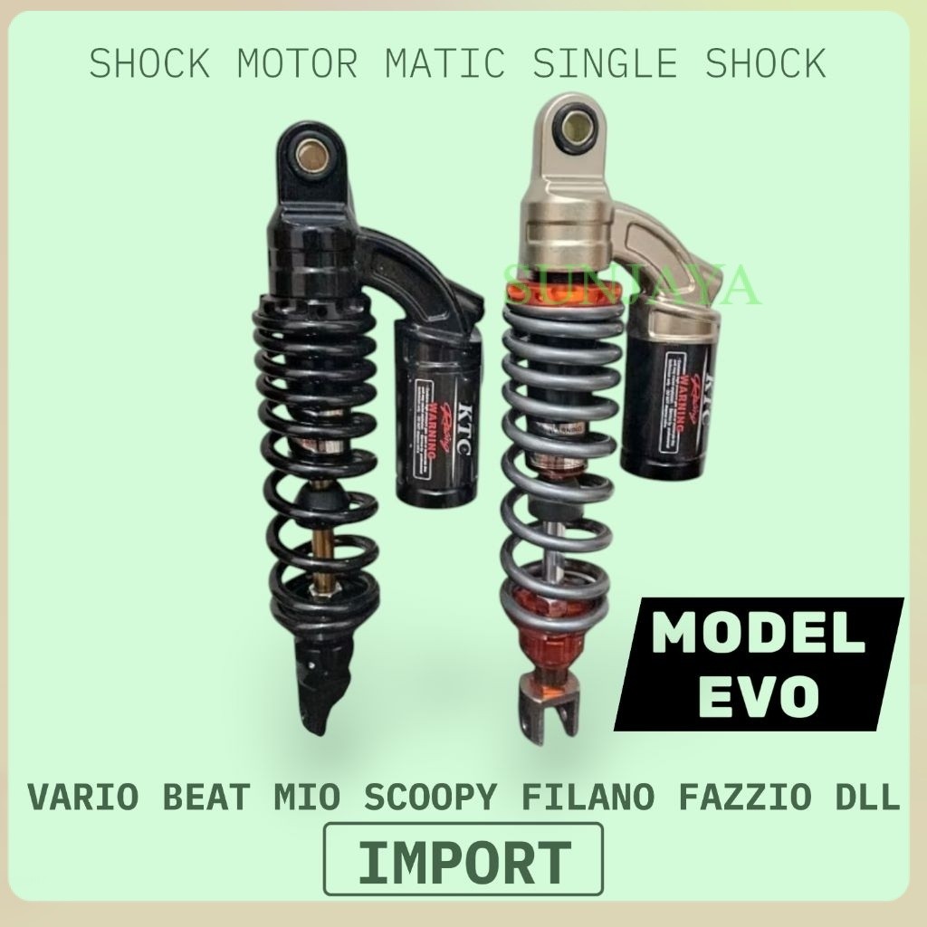 Shockbreaker KTC tipe Evo Shock KTC Metic Tabung Atas Ukuran 310 330MM Mio Fino Beat Vario 110 125 D