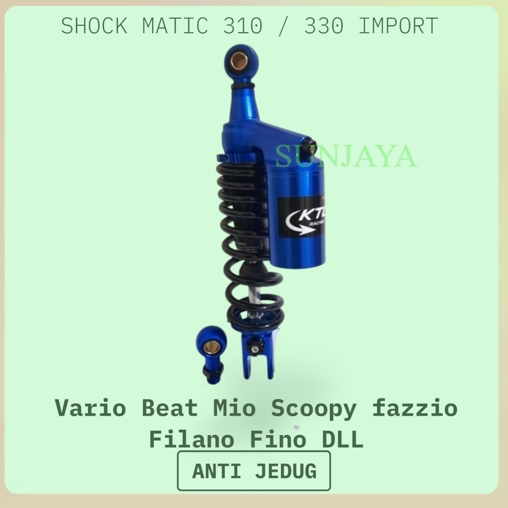 Shockbreaker Shock Single Ktc Racing Tabung Atas 310/330mm Matic Vario/ Mio/ Lexi/ Spacy/ Genio/ Bea