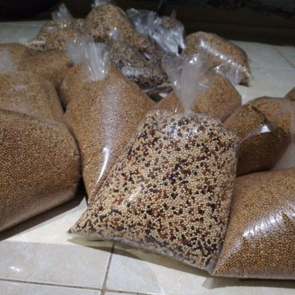 [promo] ( 1Kg ) Milet Putih Mix Campur Milet Hitam Dan Milet Merah