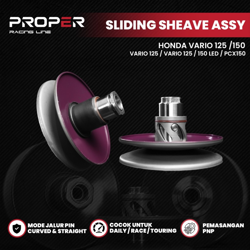 Sliding Sheave Proper Vario 125 150 PCX 150 Pulley CVT Belakang Vario 125 150 PCX 150 Original Prope