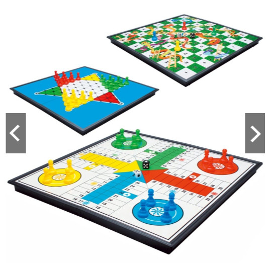 3 in 1 Magnetic Board Games Family Games snake & Ladder, ludo, halma