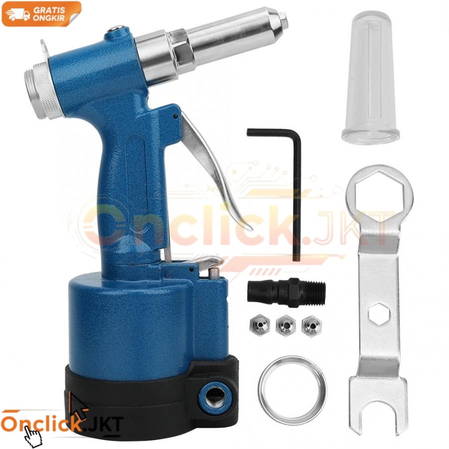 Pneumatic Rivet Air Tang Paku Rivet Nut Otomatis Alat Sambung Mur M3 M4 M5 M6 M8 M10 Tenaga Udara