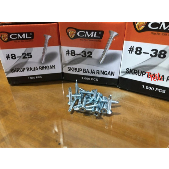 FAVORE CAMEL Sekrup Baja Ringan CAMEL 8x25 8x32 8x38 skrup grc SDS (PER DUS)
