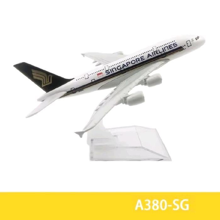 Miniatur Pajangan Pesawat Passenger Plane Model SINGAPORE AIRLINES A380 B747 B777 A350 - Singapore A