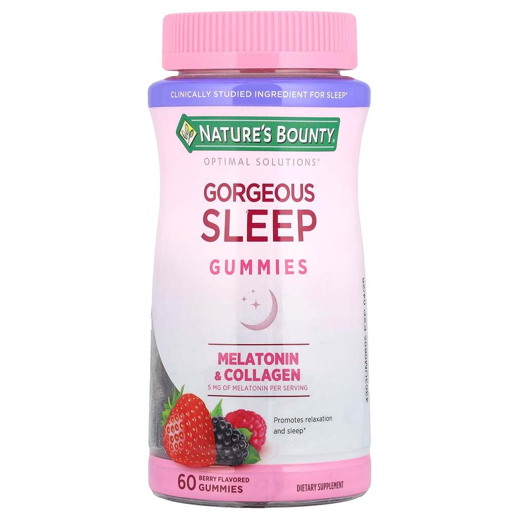 Nature's Bounty, Optimal Solutions®, Gorgeous Sleep Gummies, Berry,