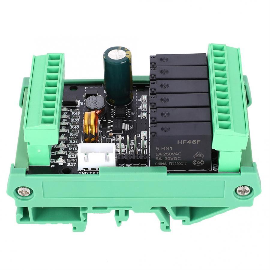 FX2N-14MR PLC Board Relay Output Module 8 In 6 Out 24VDC Power Supply With Base Analog 2AD 0-10V Inp