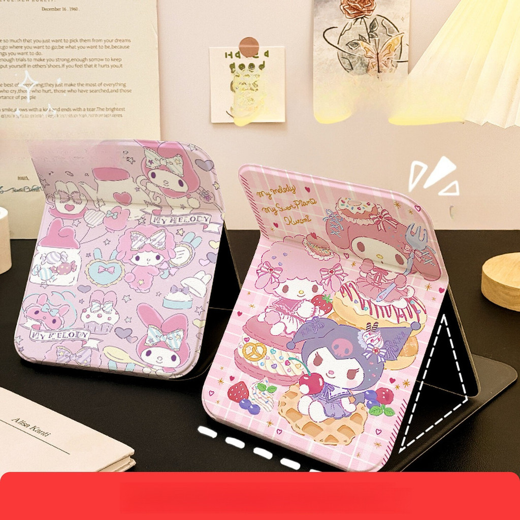 Perhiasan Shops：Portable Cermin Rias Lipat Ultra-Clear Portabel Cermin Lipat ~ Cermin gadis kecil ya
